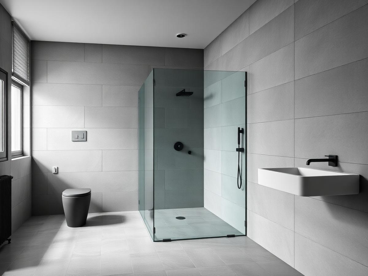 Modernes Badezimmer mit bodengleicher Dusche